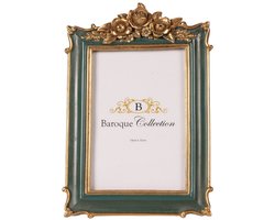 Baroque - Fotolijst - Fotolijst 10 x 15 cm - Groen - Resin - 22x15x2.9 - Polyresin
