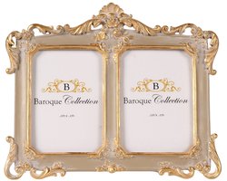 Baroque - Fotolijst - Fotolijst Collage 9 x 13 cm - Taupe - Resin - 20.3x24.5x2.2 - Polyresin