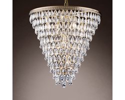 Baroque - Kroonluchter - Kroonluchter Kensington 65 cm - Zilver - IJzer & Glas - 65x61x61 - Iron+glass