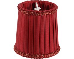 Baroque - Lampenkap - Lampenkap Victorian Clip-On Mini 8 cm - Rood - Stof - 8x8x8 - Fabric