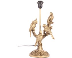 Baroque - Lampenvoet - Tafellamp Voet Vogels 44 cm - Goud - Resin - 44x14x19.5 - Polyresin
