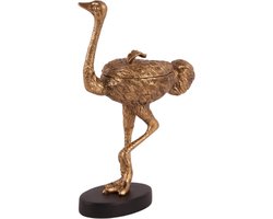 Baroque - Opberger - Deco opbergdoos Struisvogel koper 32 cm - 32x9x22 - Aluminium