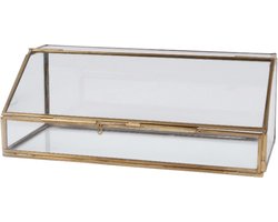 Baroque - Opberger - Display Box 30x12 cm - Goud - Koper / Glas - 12x30x13,5 - Glass