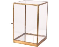 Baroque - Opberger - Display Box 40 cm - Goud - Koper / Glas - 40x25x25 - Brass+glass