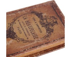 Baroque - Opberger - Opbergboek La Beaujolaise 15 cm - Bruin - 15x10x3.5 - PU Leather