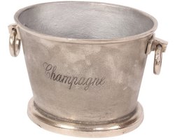 Baroque - Wijnkoeler - Champagnekoeler 22 cm - Zilver - Aluminium - 22x38x30 - Aluminium