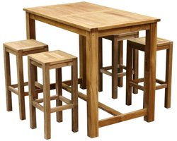 Barset 135x80xH105 cm 5 delig teak