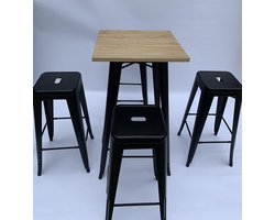 Barset Gandria (bartafel/statafel inclusief 4 krukken)