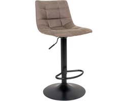 Barstoel Leer lichtbruin - Zithoogte 63-83cm - House Nordic - Set van 2