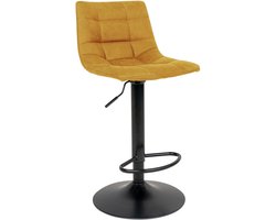 Barstoel Mosterd - 43x43x88-108cm - Retro/Vintage - Gewicht 6kg - Set van 2