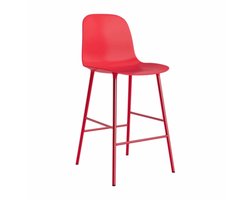 Barstoel Normann Copenhagen Form Bar Chair 65 cm Steel Bright Red
