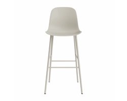 Barstoel Normann Copenhagen Form Bar Chair 75 cm Steel Light Grey