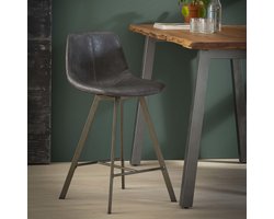 Barstoel - set van 4 - Celia - PU - Zwart - zithoogte 66cm