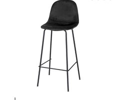 Barstoel - Zwart - 104 x 44 x 42 cm Set van 4