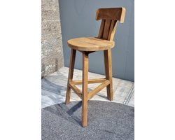 Barstoel/Tuinstoel Teak met rugleuning
