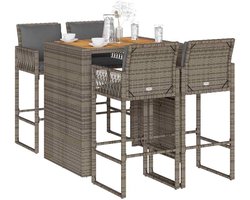 Bartafel 105 cm Rond – Moderne Statafel in Grijs voor Keuken, Woonkamer, Balkon & Horeca – Compacte Bistro Tafel Hoog Model – Urban Round Bar Table HomebyNicole
