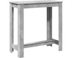 Bartafel | Bistrotafel | Hoge tafel | Eettafel 102x50x103,5 cm bewerkt hout betongrijs