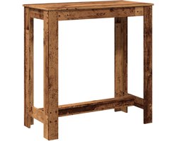 Bartafel | Bistrotafel | Hoge tafel | Eettafel 102x50x103,5 cm bewerkt hout oud houtkleurig