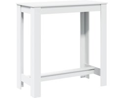 Bartafel | Bistrotafel | Hoge tafel | Eettafel 102x50x103,5 cm bewerkt hout wit