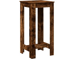 Bartafel | Bistrotafel | Hoge tafel | Eettafel 51x50x103,5 cm bewerkt hout gerookt eikenkleur