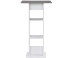Bartafel | Bistrotafel | Hoge tafel | Eettafel 60x60x110 cm wit en antracietgrijs