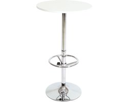 Bartafel Bistrotafel Receptietafel Bari met voetsteun Ø60cm ~ wit