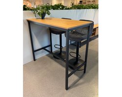 Bartafel Cesura rechthoekig eiken melamine - 120x60x105 cm - Statafel - hoge tafel