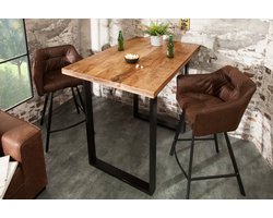 Bartafel industrieel Design Mangohout 120cm Hoge tafel