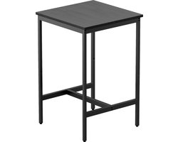 Bartafel Industrieel – Hout & Metaal – Vierkant 55×55×89 cm – Hoge Statafel voor Keuken en Woonkamer – IN-HOMEXL - Charco - 60x60x92cm (LxBxH)