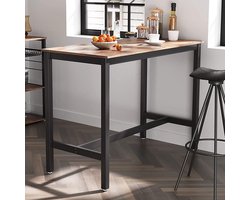 Bartafel Isolde 120x60 industrieel - bruin/zwart