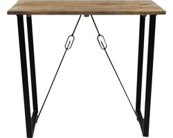 Bartafel Leo - Rechthoek - Bartafel voor Binnen - Statafel - Hout - Feesttafel - Zwart -130x70x110cm