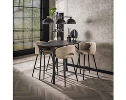 Bartafel Marquina deens ovaal 140x75 cm - marmerlook