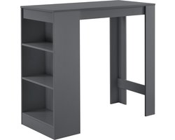 Bartafel met 3 planken 110x50x103 cm donkergrijs