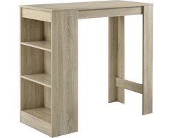 Bartafel met 3 planken 110x50x103 cm eikenkleurig