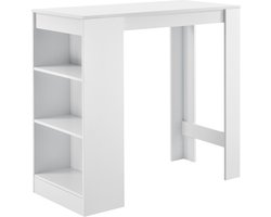 Bartafel met 3 planken 110x50x103 cm wit