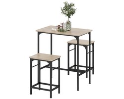 Bartafel met barstoelen - Bartafel - Barkrukken - Eetafel - Eetkamertafel - Industrieel
