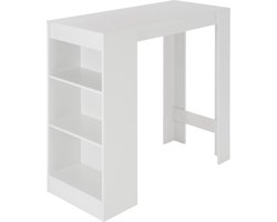 Bartafel met drie planken 110x50x103 cm Wit ML-Design
