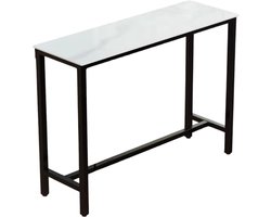 Bartafel Milano - 120cm - Voor binnen - Keuken en woonkamer - Marmer look - 4 to 6 personen - Wit grijs