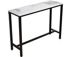 Bartafel Milano - 120cn - Voor binnen - Keuken en woonkamer - Marmer look - 4 to 6 personen - Wit grijs