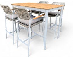 Bartafel Sandro met 4 hoge barstoelen