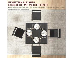 Bartafelset – Bartafel – Barkrukken – Barstoelen – Barmeubel – Variant 835-136V80BK – Compact 90x47x76 cm – Duurzaam Metaal-Hout Design