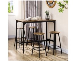 Bartafelset - Vintage Design - Hout - Zwart