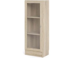 Base wandkast 1 glazen deur eiken structuur .