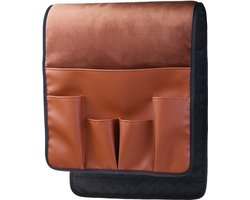 BASELIFE Ruimtebesparende bank bank stoel armleuning organizer, tijdschriftenrek, gedrapeerd over bank, bank, fauteuil armleuning voor afstandsbediening, mobiele telefoon, boek, potlood (GEBRAN)