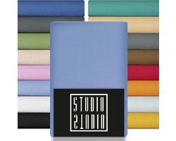 Basic fitted sheet 160x200cm, 100% combed cotton, OekoTEX 100, brand quality, sheet fitted sheet jersey 160x200 for all standard mattresses up to 25cm high, medium blue