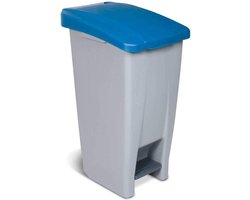 Basic Vuilnisbak Grijs Blauw 60 Liter - Sunware - Afvalbak voor binnen en buiten vuilnisbak 60 liter