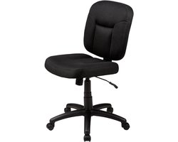 Basics Bureaustoel Voor Thuis, Ergonomisch, Verstelbaar In Hoogte, Stof, Zwart - 65 D x 61 B x 87,5-98 H cm
