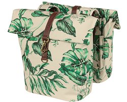 Basil Ever-Green - Dubbele fietstas - 32 Liter - Waterafstotend materiaal - Gerecycled PET polyester - Beige