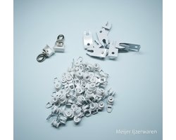 Basis Set voor Gordijnrail – Geschikt Voor 4 Meter Rail (Gefi - Anchor U-rail) – Inclusief Eindstoppen, Plafondsteunen, overlaprunners en Runners