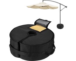Basisgewicht voor parasol: 46 cm zware parasolvoet, ronde parasolvoet voor balkon, paviljoen, alle soorten parasols houdt tot 40 kg zand, vulbaar, winddicht
